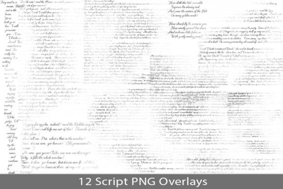 Bring Storybook Magic to Your Projects with Alice in Wonderland Script PNG Overlays