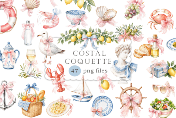 Capturing Coastal Charm: The Watercolor Mediterranean Summer PNG Bundle