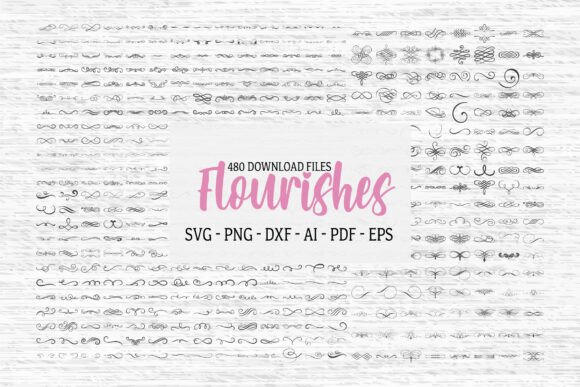 Elevate Your Projects with 480 Decorative Flourishes SVG Bundle