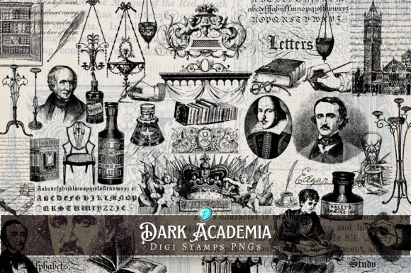 Mastering the Moody Aesthetic with Dark Academia Digi Stamps