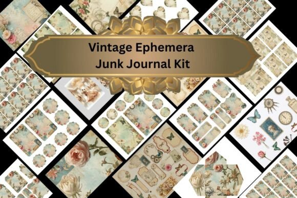Unleash Nostalgic Creativity with the Vintage Ephemera Junk Journal Kit